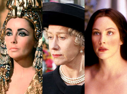 Elizabeth Taylor, Cleopatra, Helen Mirren, The Queen, Liv Tyler, The Lord of the Rings Elizabeth Taylor, Cleopatra, Helen Mirren, The Queen, Liv Tyler, The Lord of the Rings